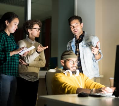 Webzact Technologies team collaborating